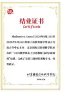Сертификат о прохождении курсов повышения квалификации (август 2020 г.)