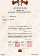 Сертификат JLPT N4