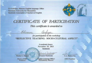 Сертификат повышения квалификации преподавателя
