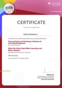 Advancing learning Certificate 2023