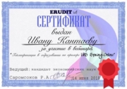 Сертификат "Геймификация в образовании"