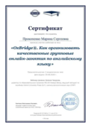 Сертификат участника методического вебинара