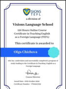 TOEFL Certificate