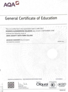 Сертификат AS Level Math