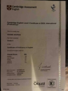 Cambridge English Level 3 Certificate in ESOL International (Proficiency)