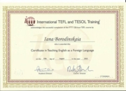 TEFL Certificate (Teaching English as a Foreign Language) 2018