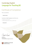 Сертификат Cambridge English for Teaching