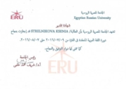 Сертификат курса "MSA" в Египетско-российком университете, Каир
