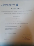 Сертификат на знание чешского языка