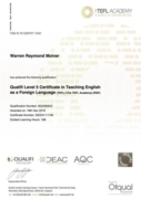 Сертификат. Qualifi Level 5 Certificate in Teaching English as a Foreign Language (TEFL)