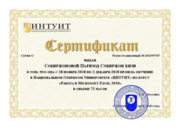 Диплом в Интуит "Office Excel 2010"