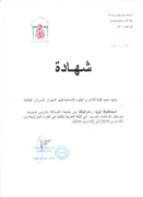 Сертификат о прохождении языковой практики в Марокко по арабскому языку