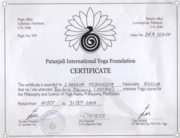 Сертификат инструктора Хатха Йоги - PIYF