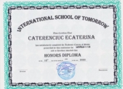 Сертификат об окончании Американской школы School of Tomorrow