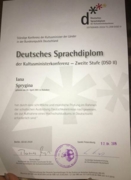Сертификат DSD 2