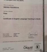 Cambridge Certificate in English Language Teaching to Adults