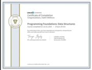 Learning Linkedin: Programming Foundations - Data Structures, Date: 23.07.2018