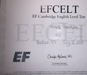 Сертификат Кембриджского Университета на уровень B2, 2015 год