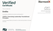 Harvard University, "Leadership: Foundational Principles"