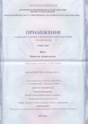 Приложение к диплому МИСАО