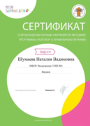 Сертификат о прохождении онлайн-обучения