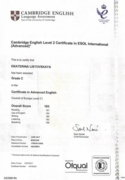 CAE certificate
