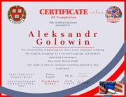 Harvard services International Consultation Certificate Aleksandr Golowin