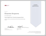 Teaching English online Certificate