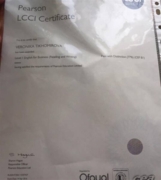 Сертификат экзамена LCCI
