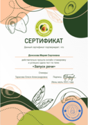 Сертификат Запуск речи
