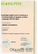 CELTA certificate