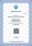 Сертификат об эскпертном уровне сдачи ЕГЭ по информатике
