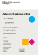 Assessing Speaking online