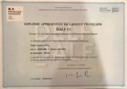 Сертификат DALF-C1