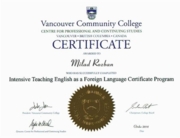 Teacher courses certificate
