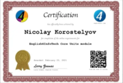 Certification: English4Infotech Core Units Module