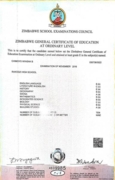 O' level certificate