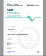 Повышение квалификации: Child Protection for International Schools