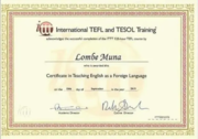 TEFL certificate