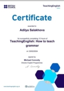 British Council, TeachingEnglish: How to teach grammar