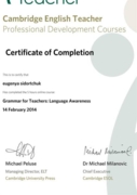 Cambridge English Teacher Professional Development Courses. Certificate of Completion