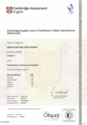 CAE certificate