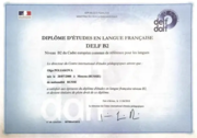 Diplome d’etudes en langues francaise - DELF B2