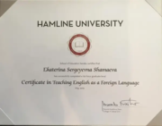 Hamline University, USA, Certificate in TESOL
