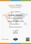 150-hours TEFL Certificate