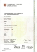 CAE Certificate Diana Senkina (Tisova)