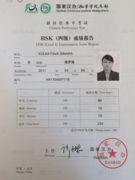 Сертификат сдачи экзамена HSK 4