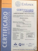 Сертификат о подтверждении владения испанским языком на уровне C1 (совершенный)