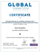 Сертификат международного преподавателя TEFL/TESOL