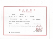 Fudan University Study Certificate